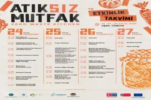 Uşak, 6 Ülkeyi Uluslararası Atıksız Mutfak Projesinde Buluşturuyor